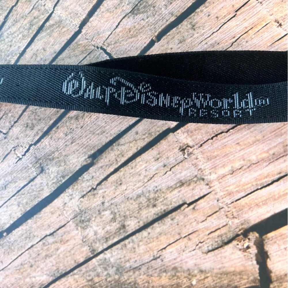 Disney World Black‎ Lanyard 25”